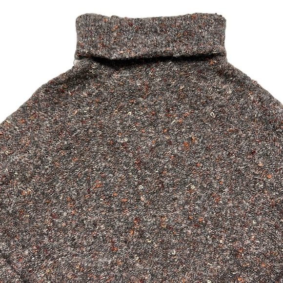 Rachel Zoe Boucle Turtleneck Sweater Gray Confetti Warm Cozy Farmcore XS - Picture 6 of 9